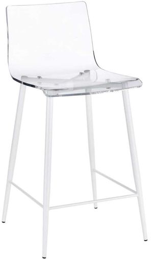 Progressive® Furniture A La Carte Clear/White 34" Counter Height Stool