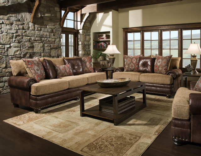 Albany Industries 8649 Yellowstone Chocolate Sofa | Fischer Furniture ...