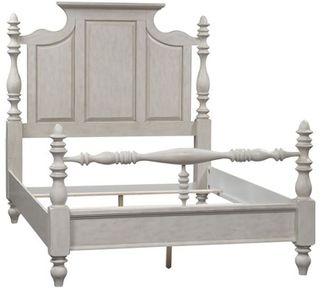 Liberty Furniture High Country Antique White Queen Poster Bed