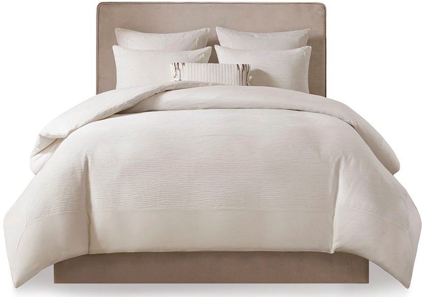 N Natori 3 Pc King Cotton Blend Comforter Set White 2024