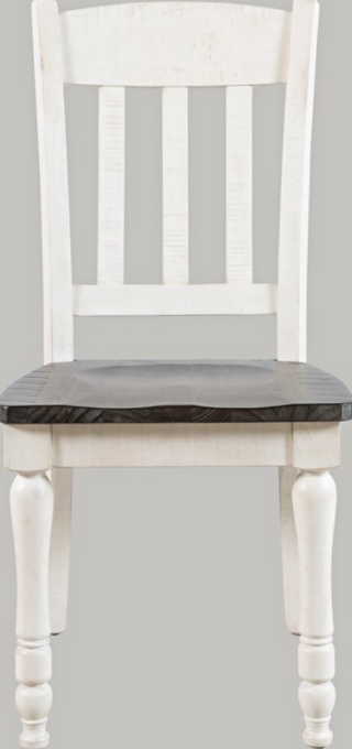 Jofran Inc. Madison County Vintage White Slatback Dining Chair