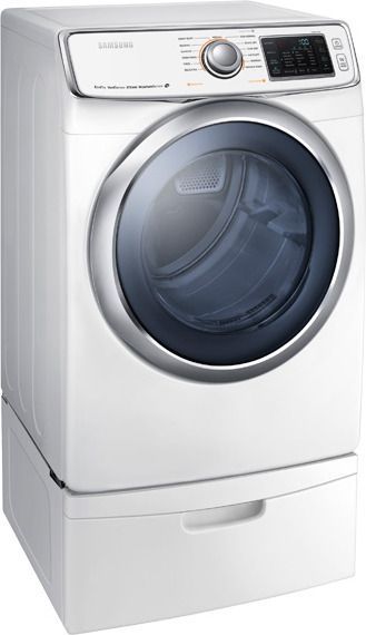 Samsung 6300 Series 7.5 Cu. Ft. White Front Load Gas Dryer 1
