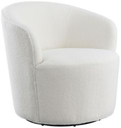 Coaster® Joyce White Swivel Chair