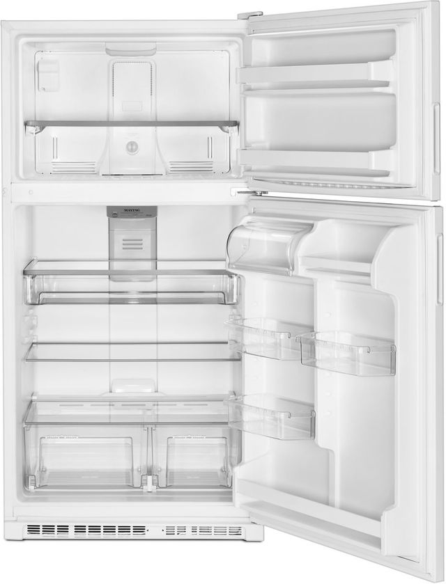 Réfrigérateur à congélateur supérieur de 30 po Maytag® de 18,2 pi³ - Blanc 1