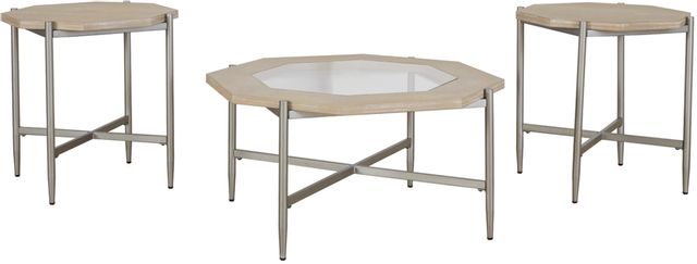 Signature Design by Ashley® Varlowe Set of 3 Bisque Table-0