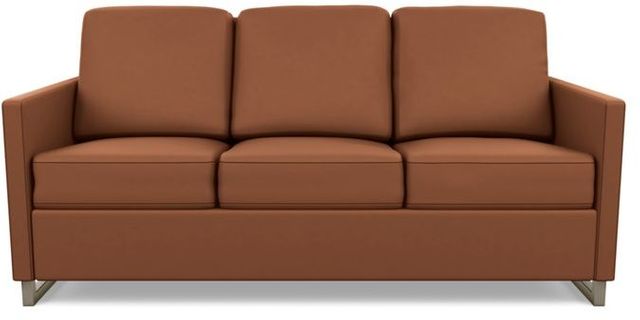 American Leather® Brandt Bliss Cinnamon Leather Queen Plus Convertible Sofa