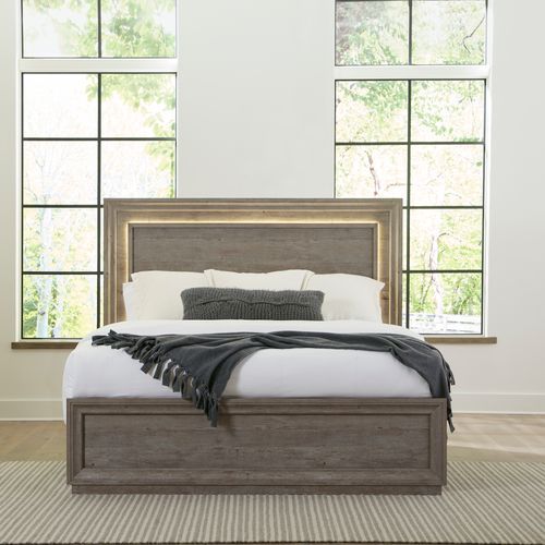 Liberty Furniture Horizons Graystone Queen Panel Bed-0