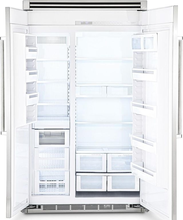 Viking® 5 Series 29.1 Cu. Ft. Frost White Professional Built In Side-by-Side Refrigerator 1