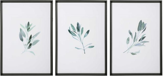 Uttermost® by Grace Feyock Simple Sage 3-Piece Green Watercolor Prints-0