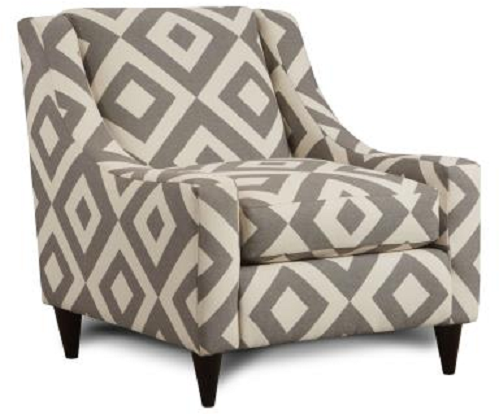 Fusion Furniture Sugarshack Glacier Gray Accent Chair