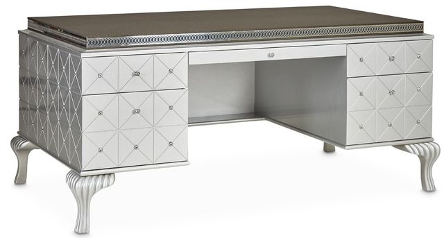 Michael Amini® Hollywood Swank Caviar/Nickel Desk | Lacks Furniture ...