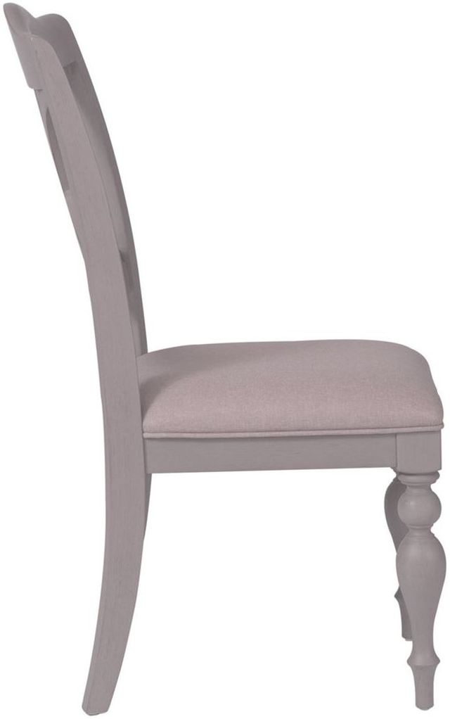 Liberty Furniture Summer House Dove Grey Slat Back Side Chair 1