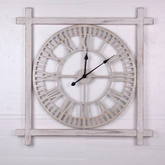 Crestview Collection Farm Time White Wall Clock