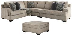 Signature Design by Ashley® Bovarian 3-Piece Stone Sectional with Ottoman