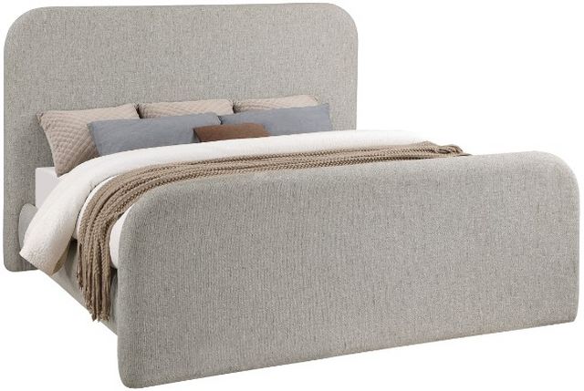 Coaster® Wren Grey Queen Upholstered Platform Bed | Wood's Furniture