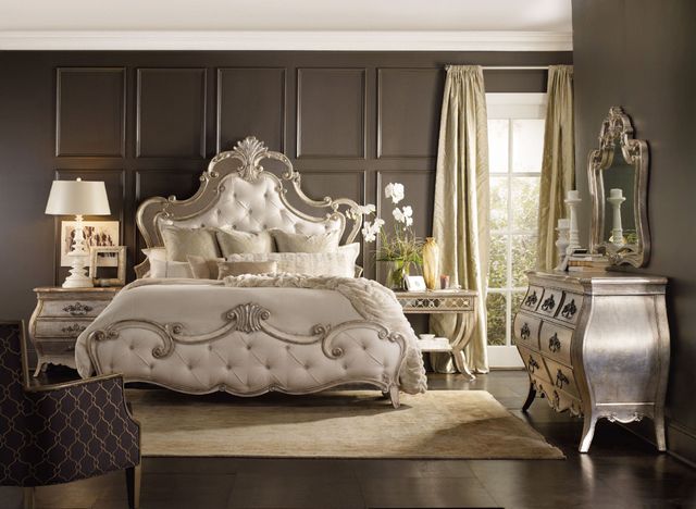 Hooker® Furniture Sanctuary Silver California King Upholstered Bed 4