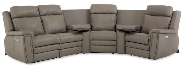 Palliser® Furniture Asher 6-Piece Gray Reclining Sectional 0