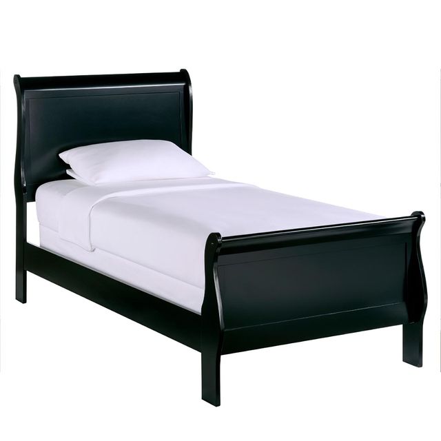 Homelegance Mayville Black Twin Sleigh Bed-0