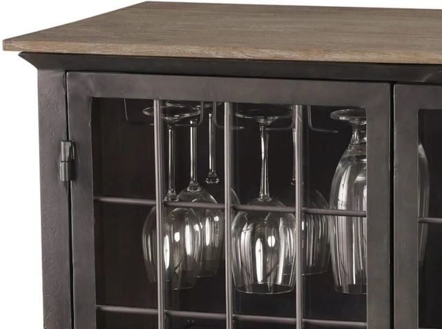 Howard Miller® Andie Weathered Gray Wine and Bar Cabinet-1