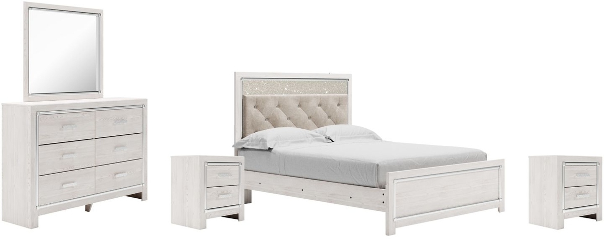 Signature Design By Ashley® Altyra 5-Piece White Queen Panel Bed Set ...