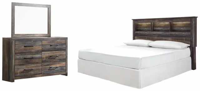 Signature Design by Ashley® Drystan 2-Piece Multi King/California King Bookcase Bed Set