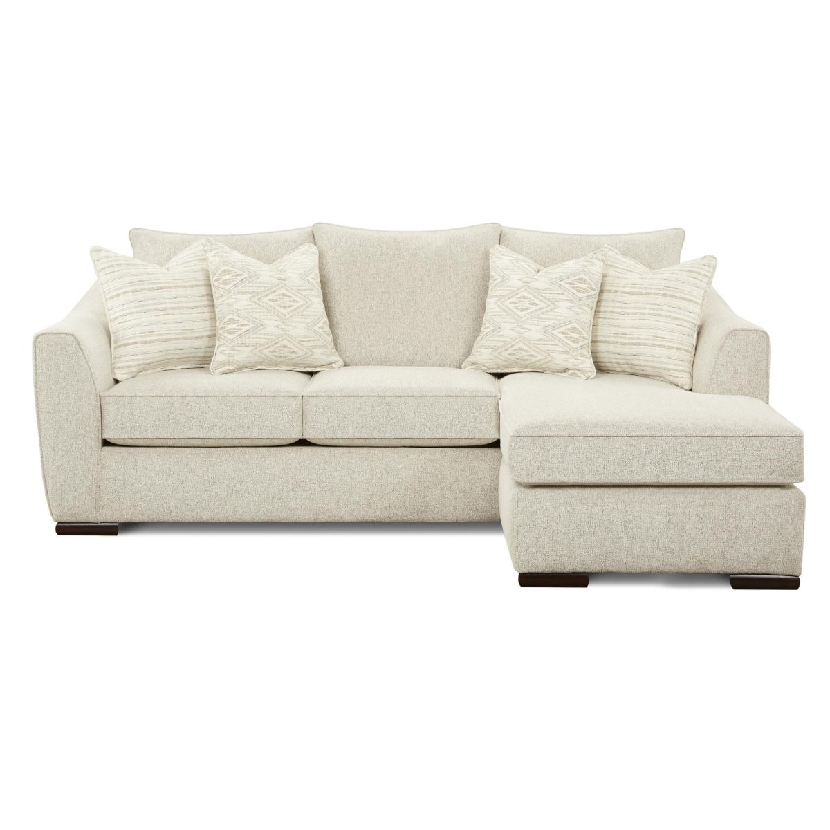 Fusion Furniture Vibrant Vision Oatmeal Sofa with Chaise