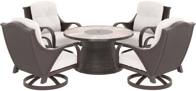 Signature Design by Ashley® Marsh Creek Brown Round Fire Pit Table 3