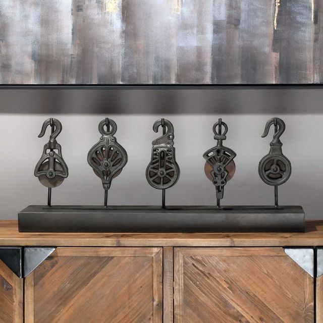 Uttermost Gray Pulley System 2