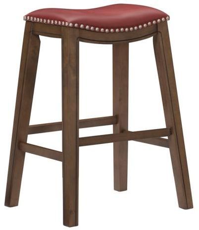 Homelegance® Red 29" Upholstered Pub Height Stool