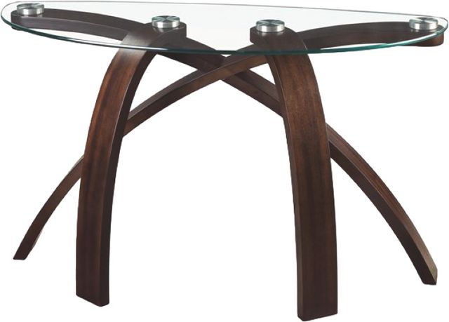 Magnussen Home® Allure Glass/Hazelnut Sofa Table | Lacks Furniture ...