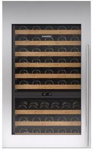 Sub-Zero® 30" Integrated Stainless Steel Tall Wine Storage Door Panel with Tubular Handle