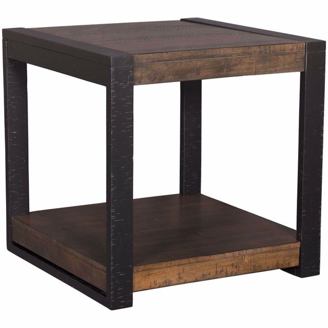 Elements Caesar End Table with Bottom Shelf-0