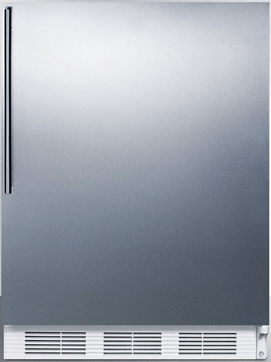 Summit 24 in. 5.1 cu. ft. Mini Fridge with Freezer Compartment - Stainless  Steel