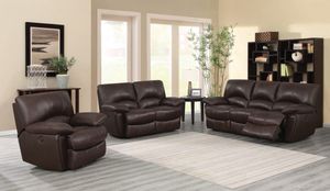 Coaster® Clifford 3-Piece Chocolate Reclining Living Room Set