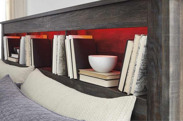 Signature Design by Ashley® Drystan Brown King Bookcase Storage Bed-2