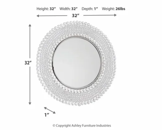 Signature Design by Ashley® Marly Clear/Silver Accent Mirror 4