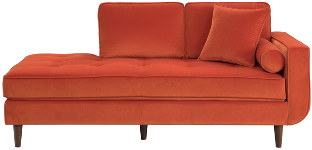 orange chaise lounge