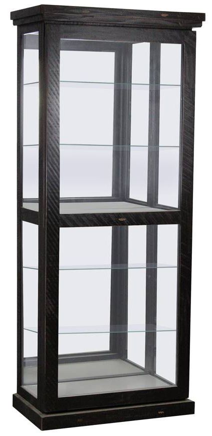 American Heartland Manufacturing Rustic Tall Sliding Door Curio | Alton ...