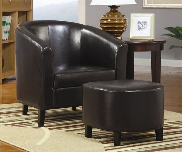 Coaster® Dark Brown Accent Seating Chair & Ottoman Sets-1