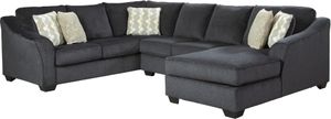 Signature Design by Ashley® Eltmann 3-Piece Slate Left-Arm Facing Sectional with Chaise
