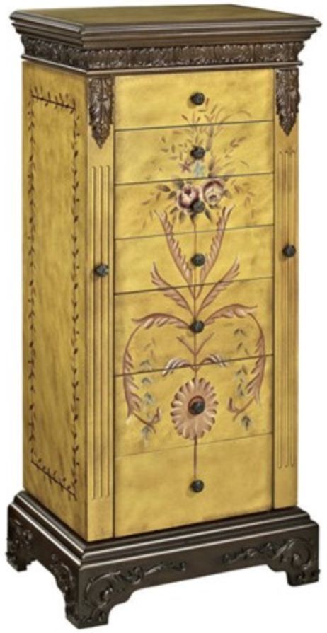 Powell® Masterpiece Antique Parchmen Hand Painted Jewelry Armoire