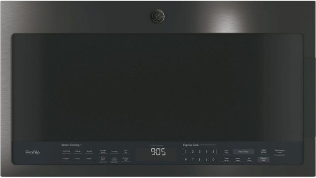 GE Profile™ 2.1 Cu. Ft. Black Stainless Steel Over The Range Sensor Microwave [Scratch and Dent]