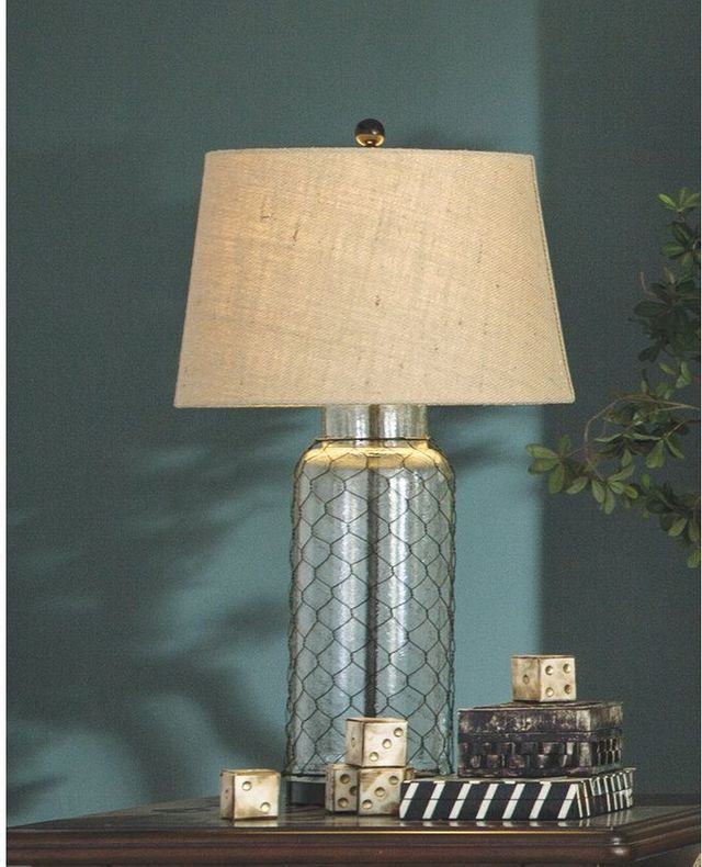 Lampe de table en verre Sharmayne, transparent, de Signature Design by Ashley® 3
