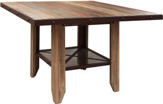 International Furniture© Antique Multicolor Counter Height Dining Table