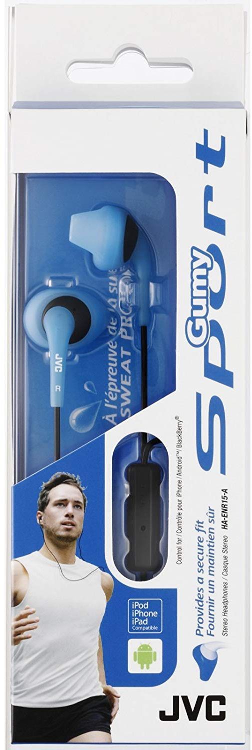 JVC HA-ENR15 Blue Gumy In-Ear Sports Headphones 1