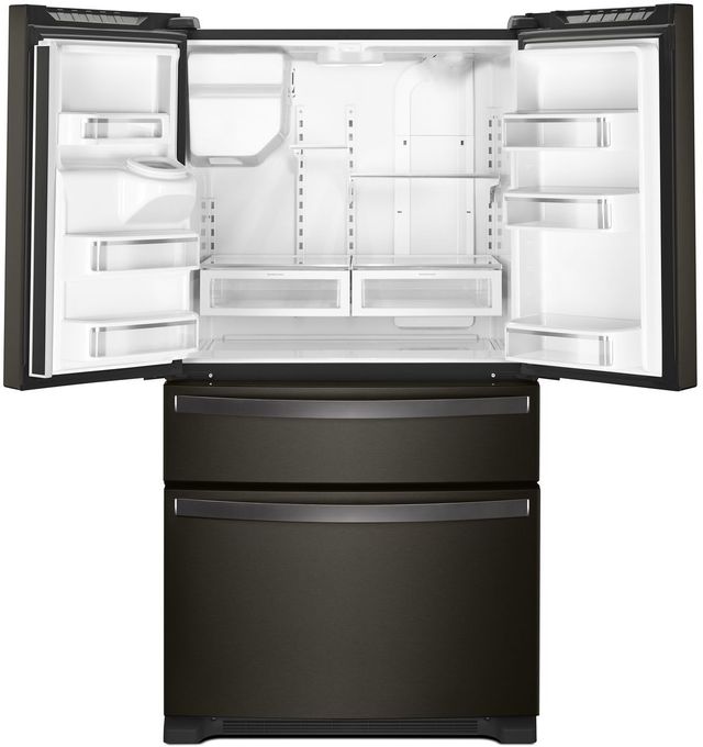 Whirlpool® 24.5 Cu. Ft. Fingerprint Resistant Black Stainless French Door Refrigerator 2