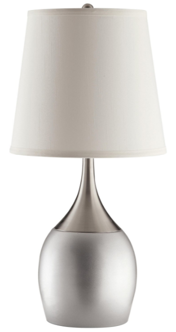 Coaster® Tenya 2-Piece Silver/Chrome Table Lamps-1