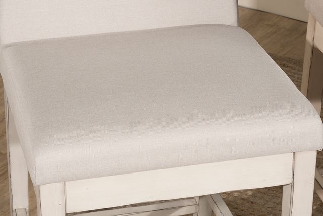 Hillsdale Furniture Clarion Sea White Non-Swivel Parson Counter Height Stool 1