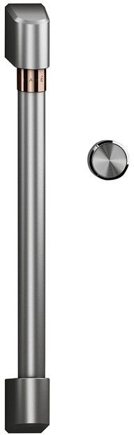Café™ Brushed Stainless Steel Over the Range Knob and Handle Kit 0