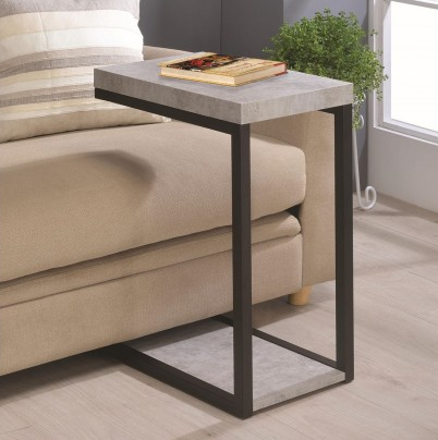 Coaster® Cement And Black Accent Table-1